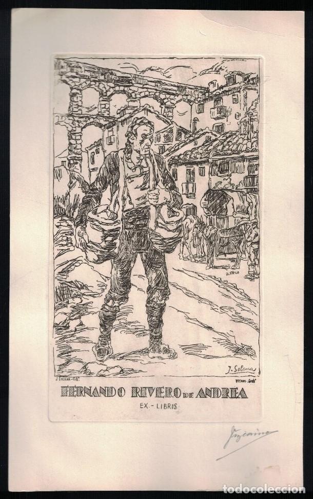 Kunst: EX LIBRIS. EL SEGOVIANO Y EL ACUEDUCTO. (Segovia). - Rivero de Andrea. Ferando, (Titular)