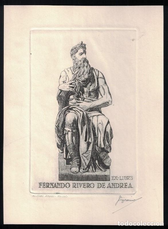 Kunst: EX LIBRIS. MOISES, POR MIGUEL &Aacute;NGEL - Rivero de Andrea. Ferando, (Titular)