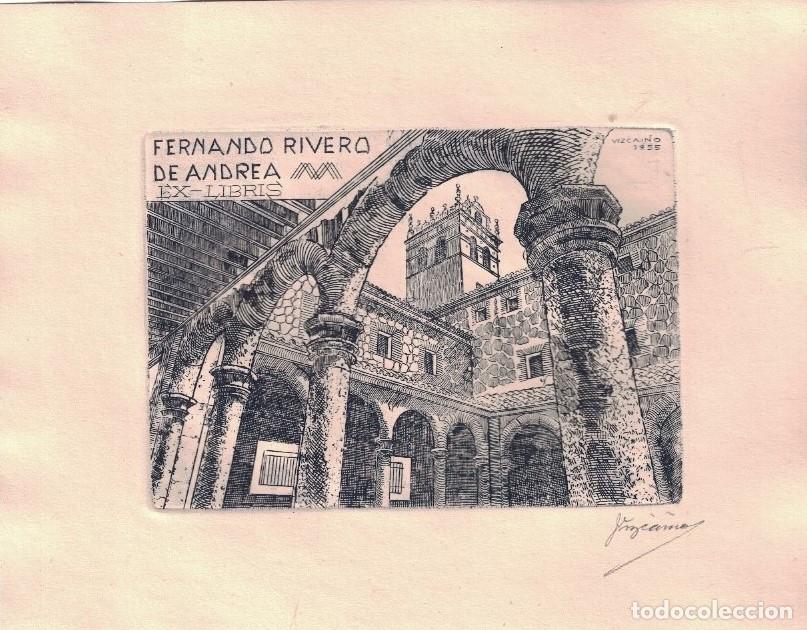 Kunst: EX LIBRIS. CLAUSTRO DEL MONASTERIO DEL PARRAL (Segovia) . - Rivero de Andrea. Ferando, (Titular)