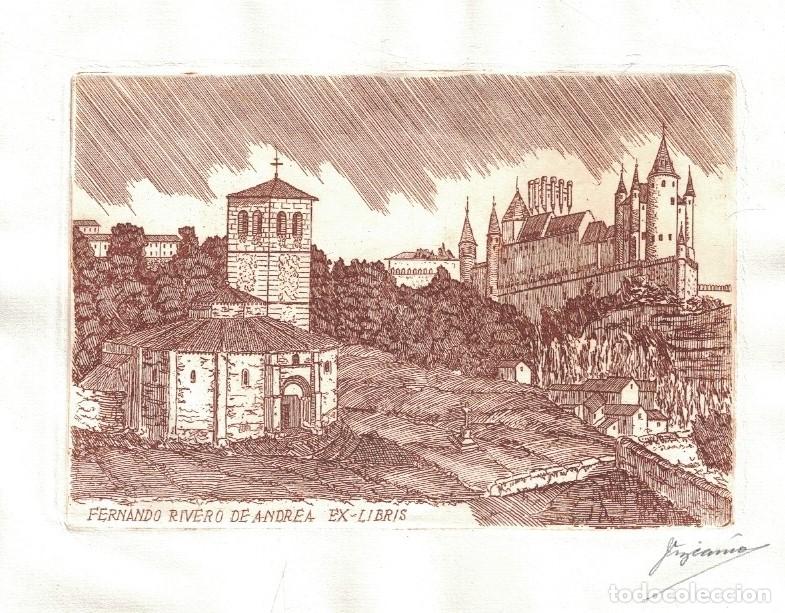 Arte: EX LIBRIS. IGLESIA DE LA VERACRUZ (Templarios) Y ALC&Aacute;ZAR (Segovia) . - Rivero de Andrea. Ferando, (