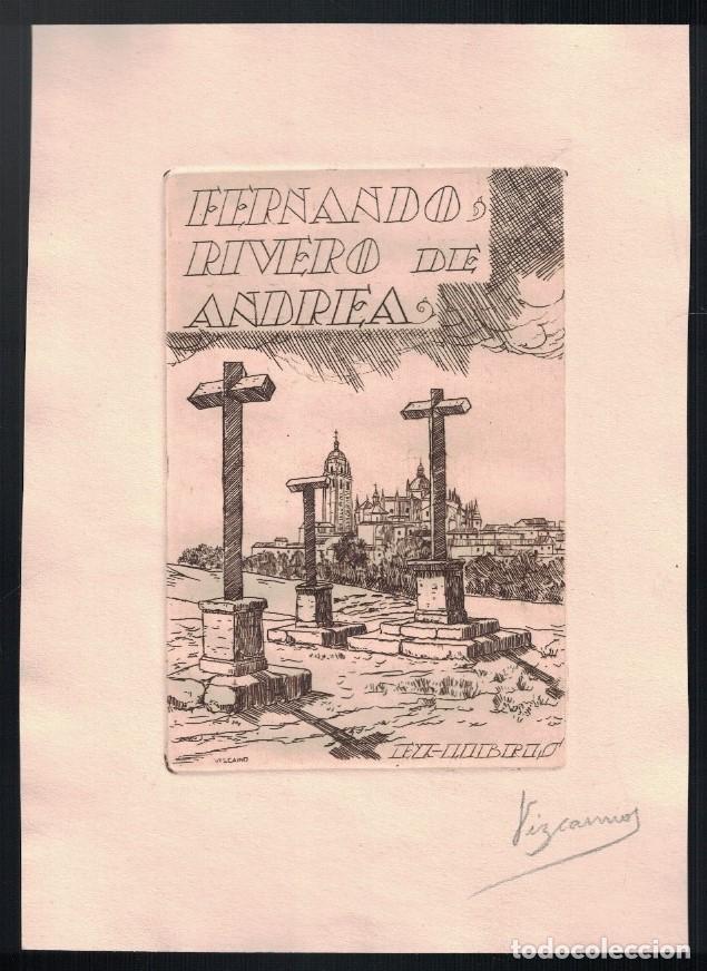 Arte: EX LIBRIS. VISTA DESDE LA PIEDAD DE LA CATEDRAL DE SEGOVIA. (Segovia) - Rivero de Andrea. Ferando,