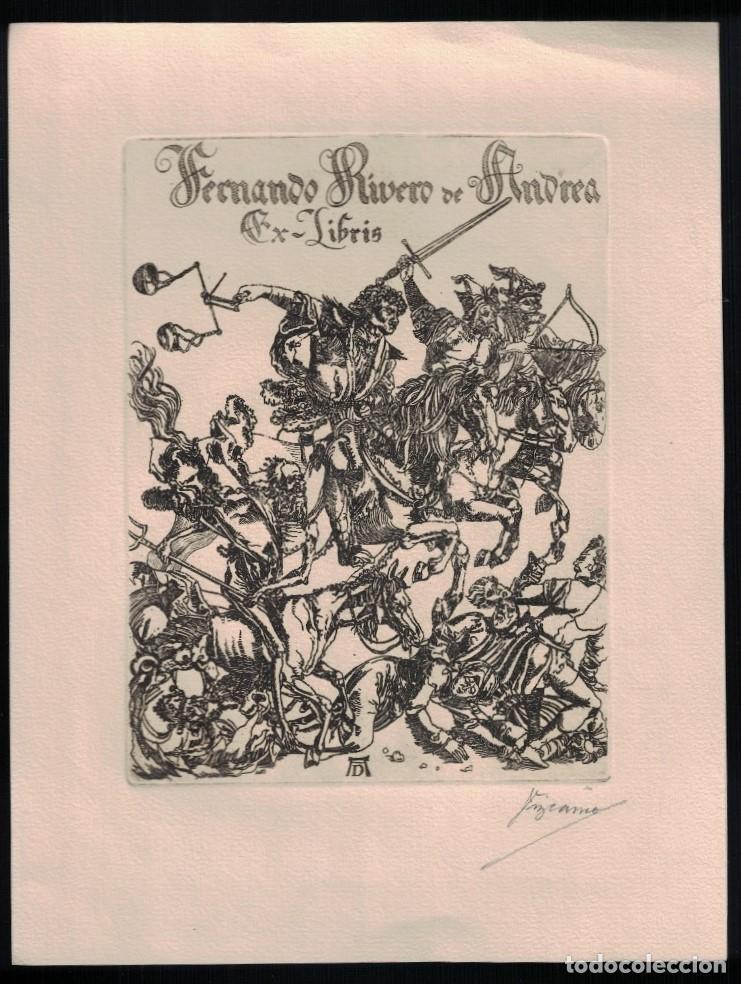 Arte: EX LIBRIS. LOS CUATRO JINETES DEL APOCALIPSIS. DE ALBERT DURERO. - Rivero de Andrea. Ferando, (Titu