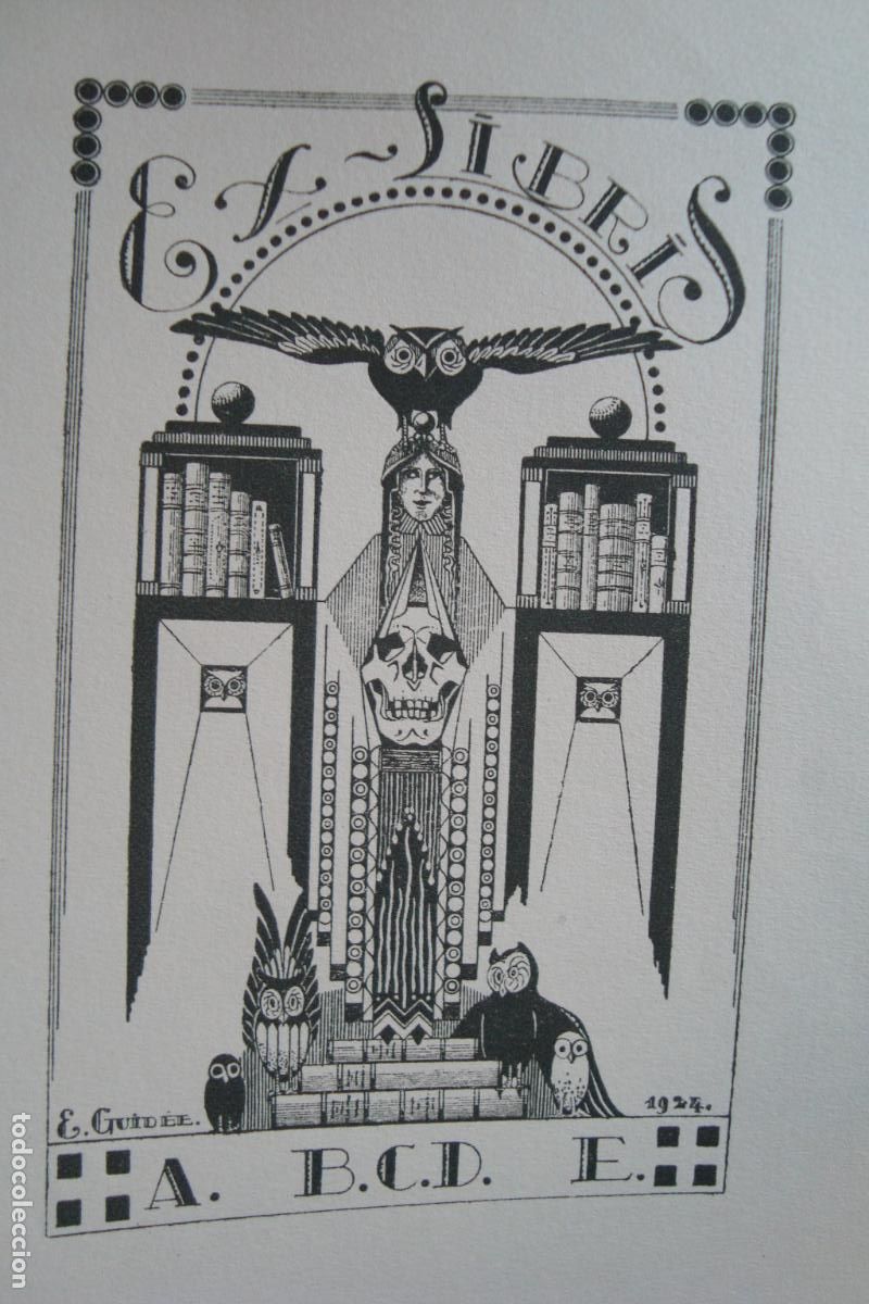 Arte: ANTIGUO EXLIBRIS EX-LIBRIS E.GUIDEE. 1924 - Foto 2