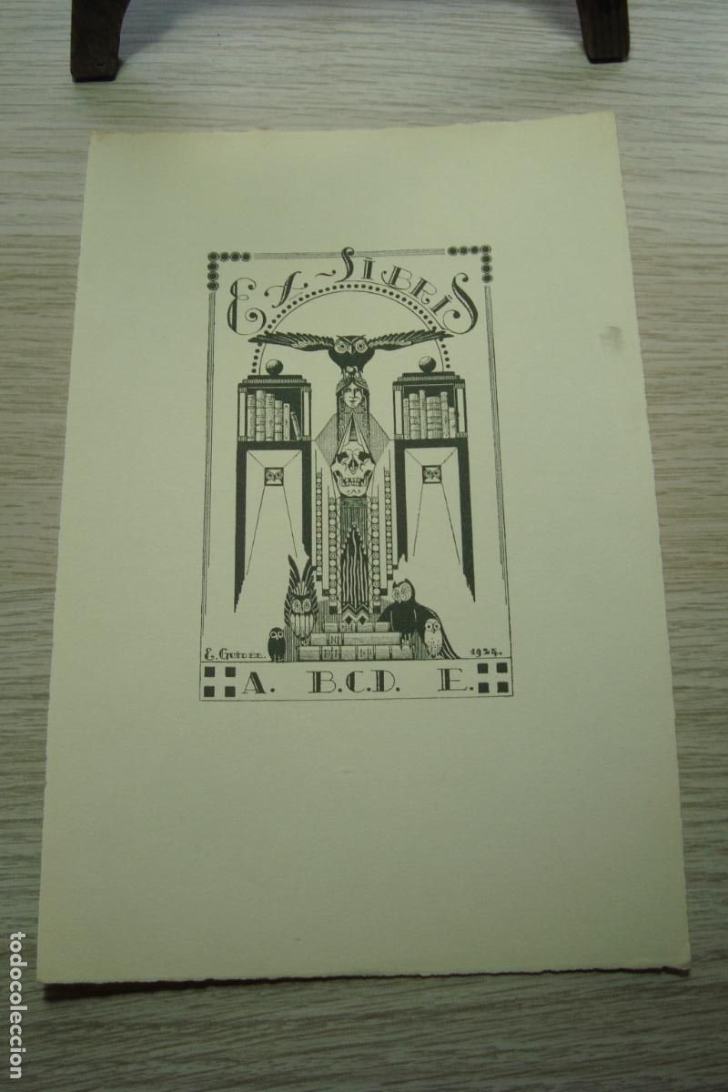 Arte: ANTIGUO EXLIBRIS EX-LIBRIS E.GUIDEE. 1924
