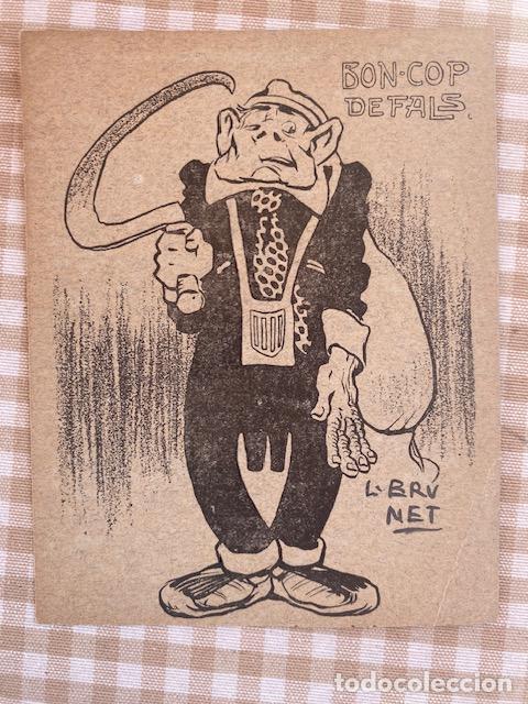 Arte: Brunet Lorenzo. Bon Cop de Fals. Exlibris de 12 x 9 cm.