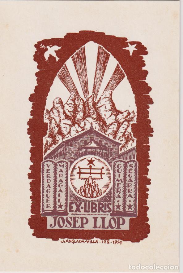 Art: EX-LIBRIS DE J.ANGLADA VILLA PARA JOSEP LLOP - 1929