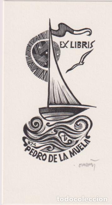 Art: EX-LIBRIS DE ORIOL M&ordf; DIVI PARA PEDRO DE LA MUELA - 1993