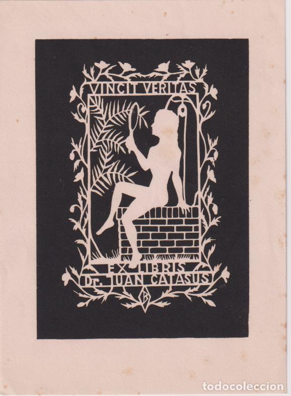 Art: EX-LIBRIS DE FRANK ALPRESA (MEN) PARA DR. JUAN CATASUS