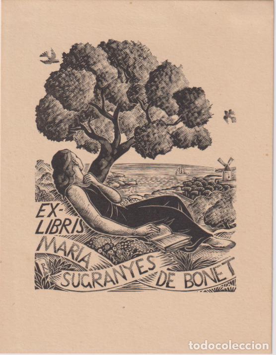 Art: EX-LIBRIS D'ENRIC CRIST&Ograve;FOL RICART I NIN PARA MARIA SUGRANYES DE BONET &ndash; 1958