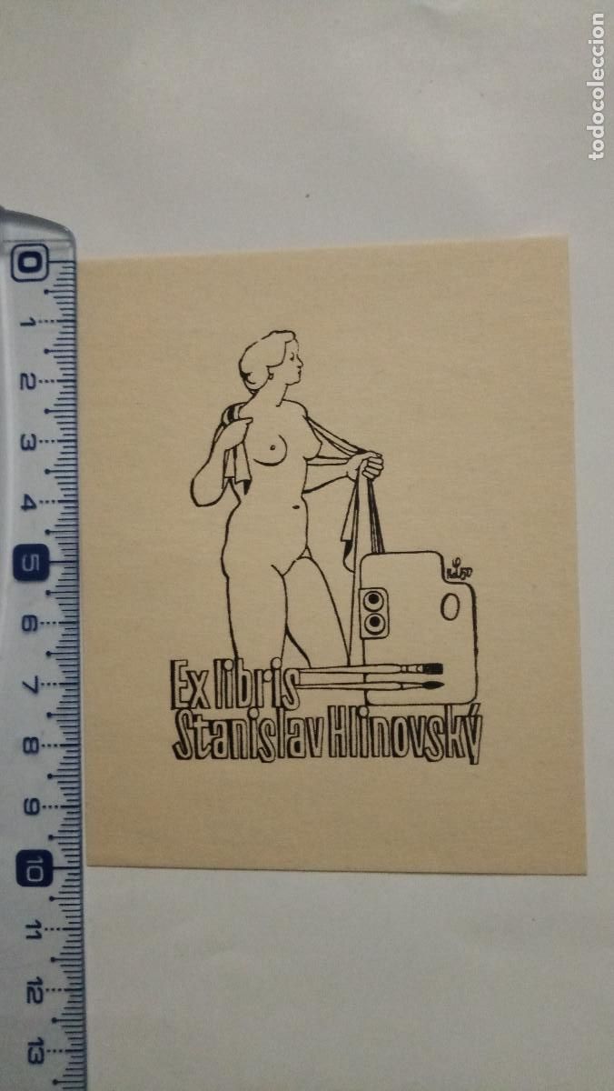 Kunst: Ex-libris Exlibris R. Lanver, 1950. Mujer Desnudo Pintura
