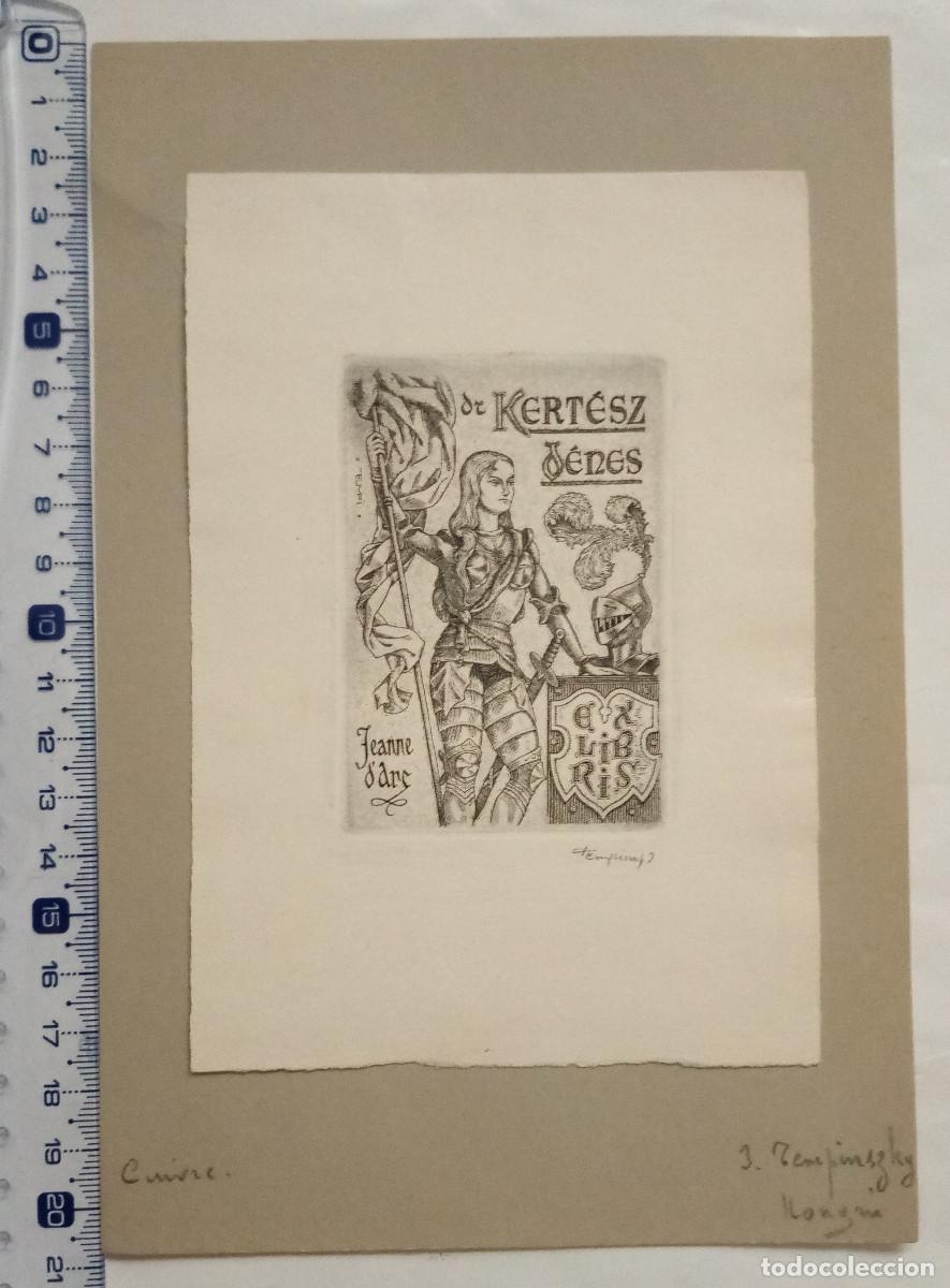 Arte: Ex-libris Exlibris Istv&aacute;n Tempinszky. Juana de Arco