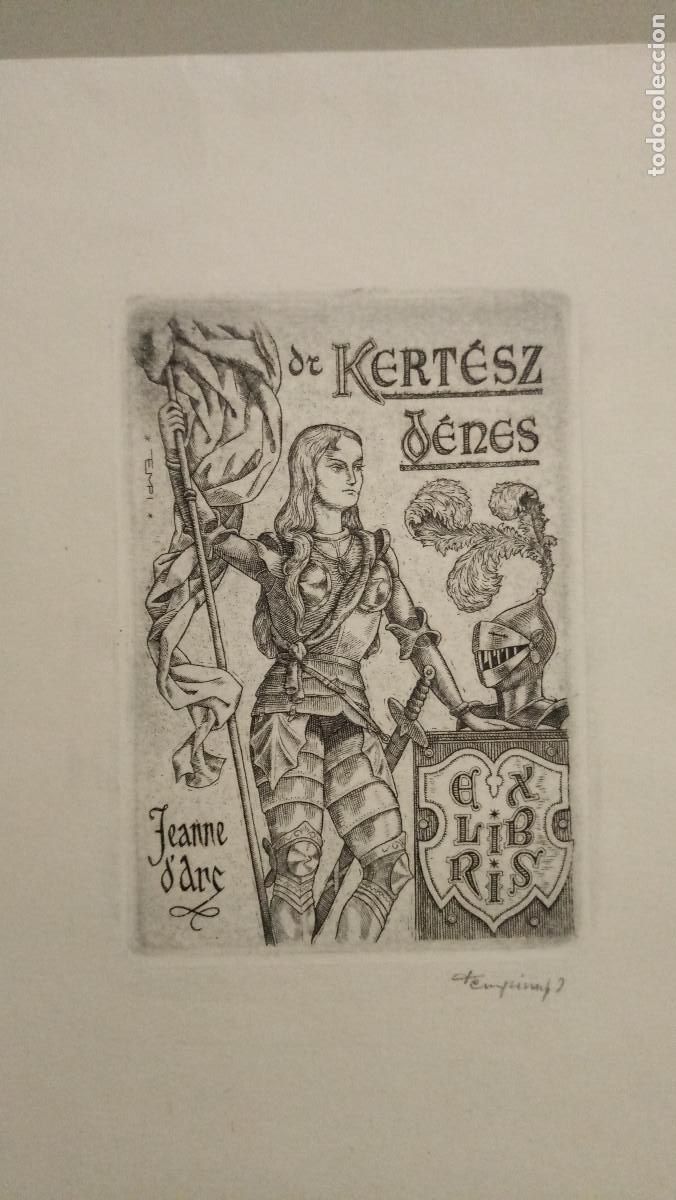 Arte: Ex-libris Exlibris Istv&aacute;n Tempinszky. Juana de Arco - Foto 2