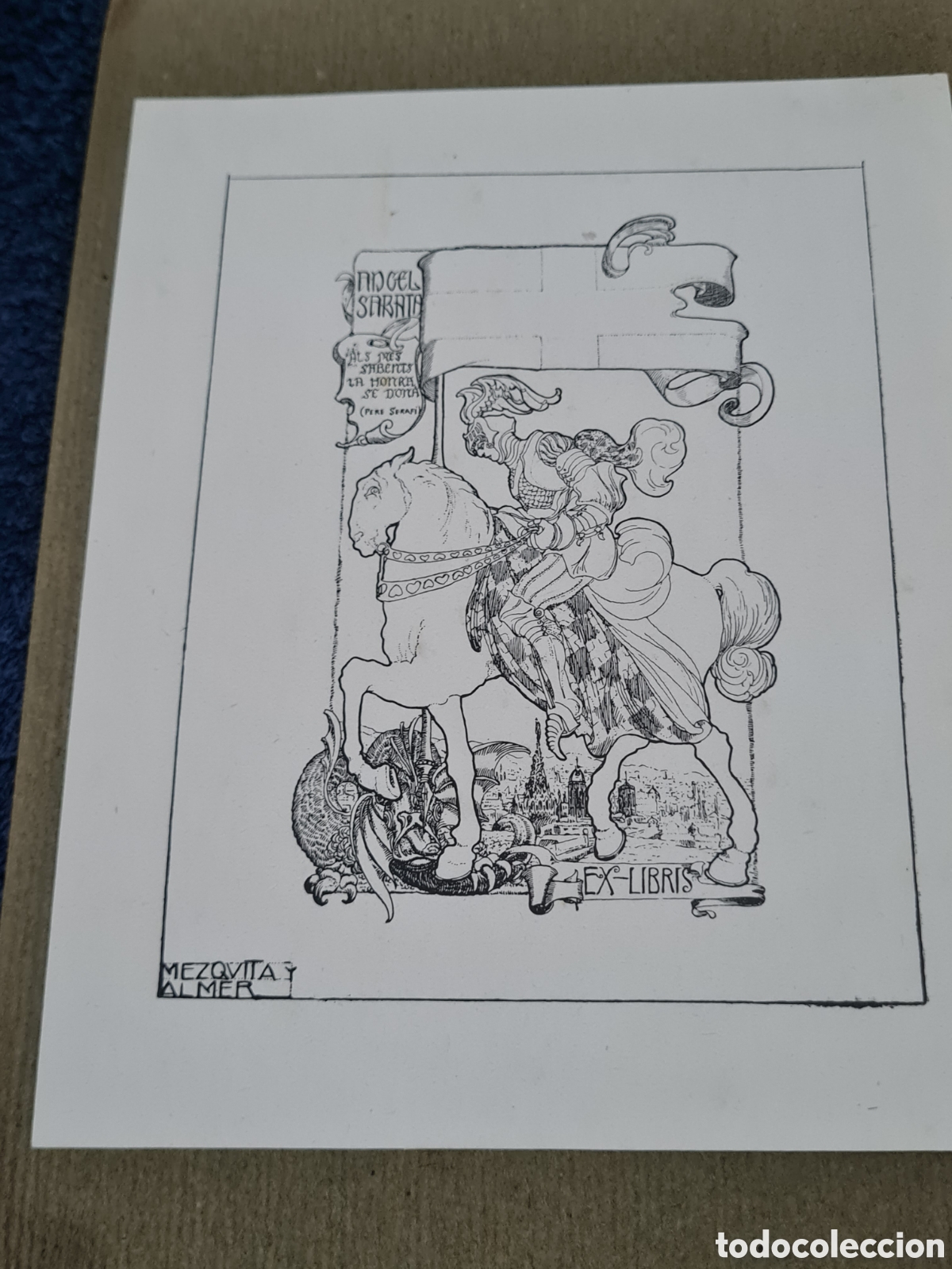Arte: EX-LIBRIS MEZQUITA Y ALMER - Foto 1