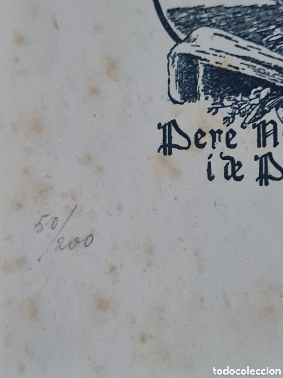 Arte: Antiguo Ex-libris Pere Nogueras i de Prats - Foto 2