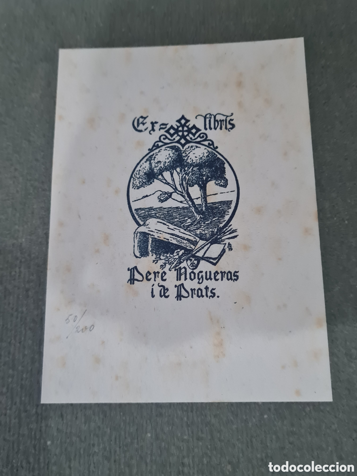 Arte: Antiguo Ex-libris Pere Nogueras i de Prats