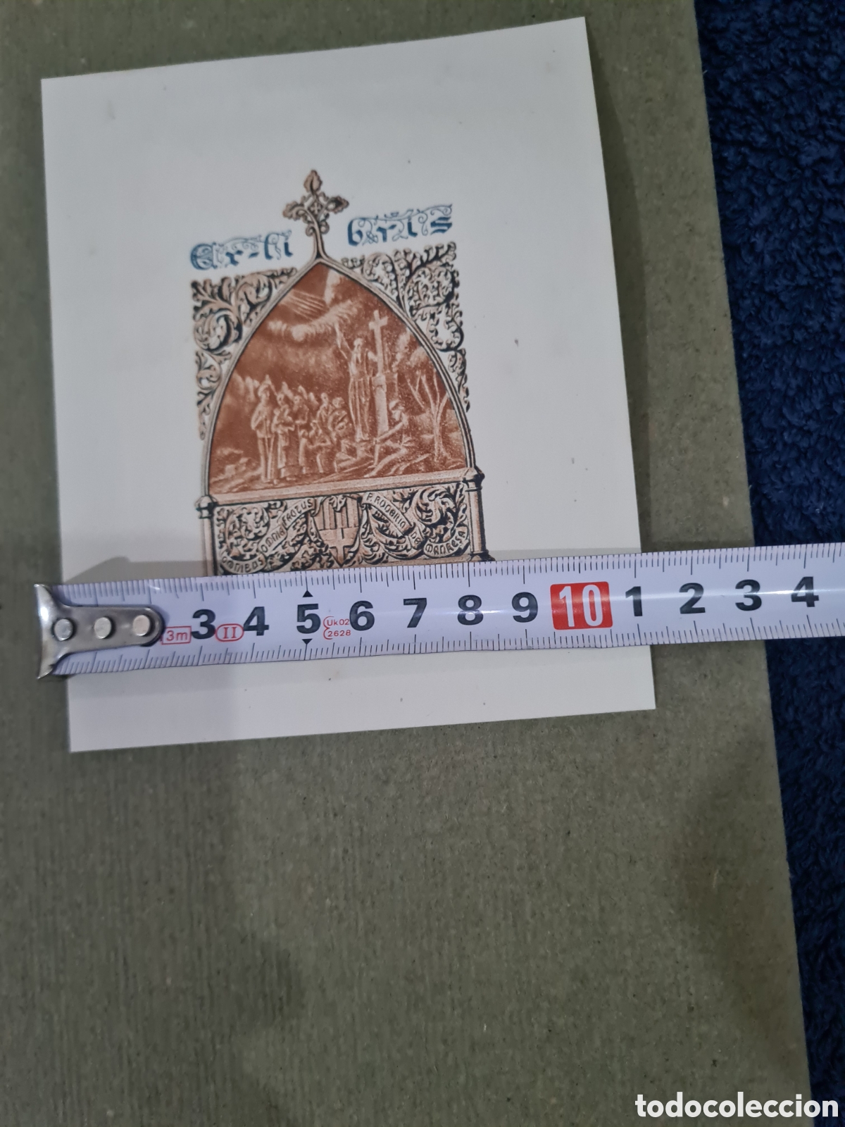 Arte: Antiguo Ex-libris religioso - Foto 3