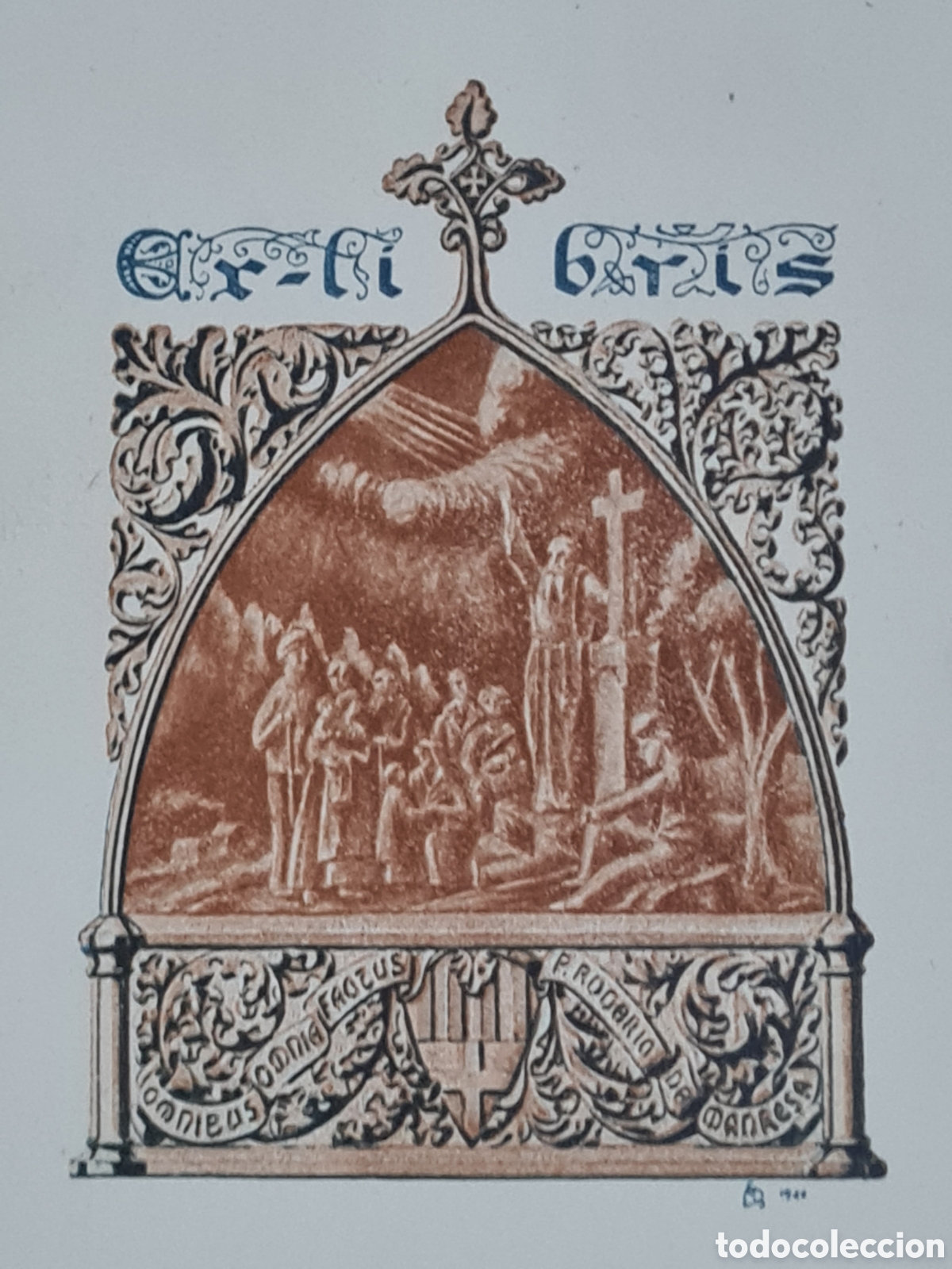 Arte: Antiguo Ex-libris religioso - Foto 1