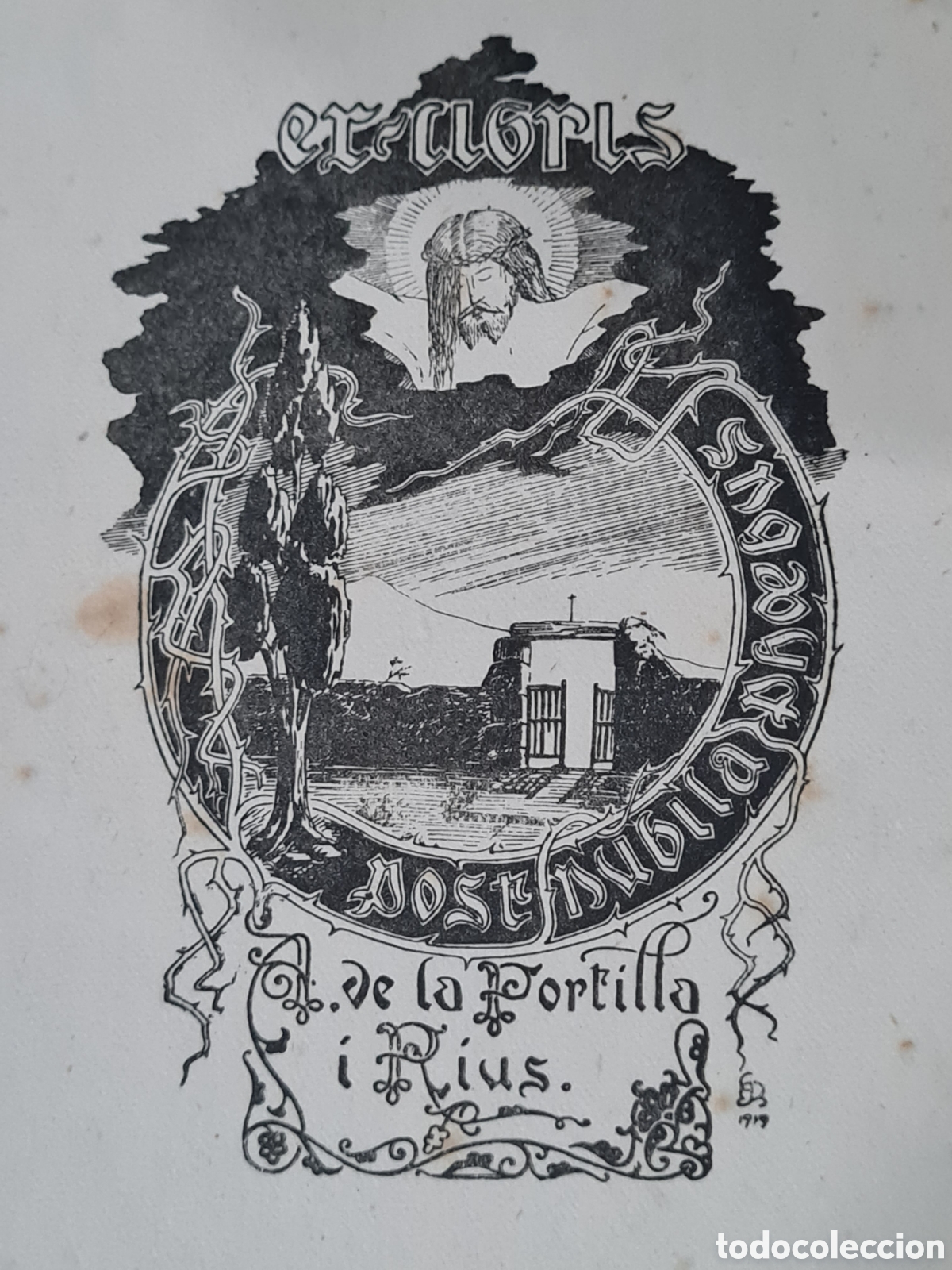 Arte: Antiguo Ex-libris Religioso - Foto 2