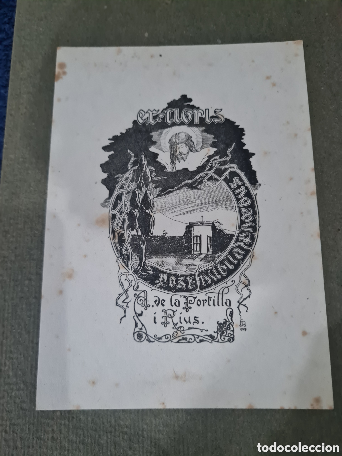 Arte: Antiguo Ex-libris Religioso - Foto 1