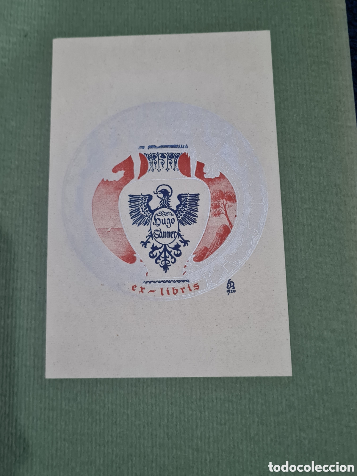 Arte: Antiguo Ex-libris hugo Sammer 1920 - Foto 1
