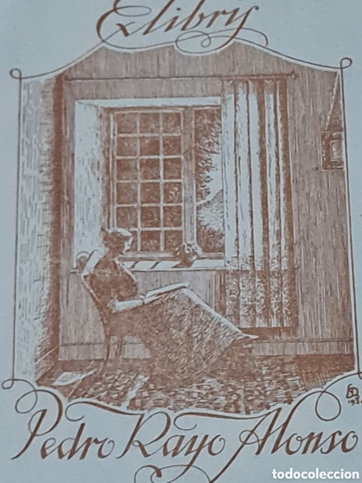 Arte: Antiguo Ex-libris Pedro Rayo Alonso - Foto 2