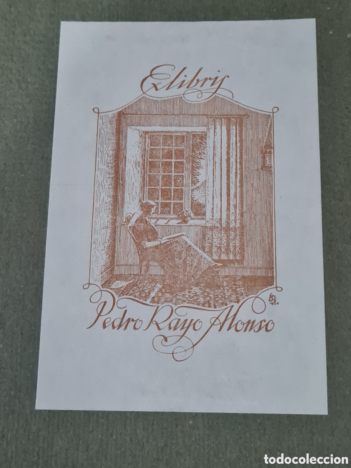 Arte: Antiguo Ex-libris Pedro Rayo Alonso - Foto 1