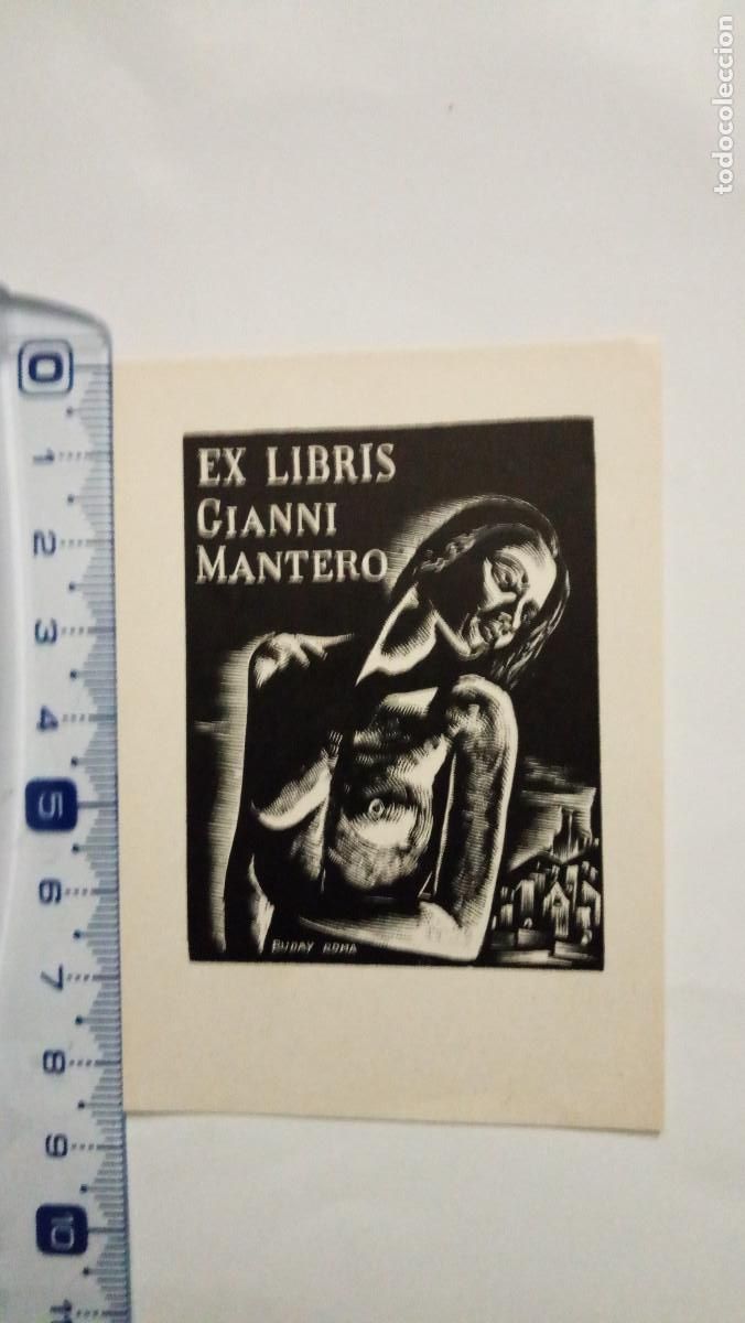 Art: Ex-libris Exlibris Gy&ouml;rgy Buday. Mujer Desnudo