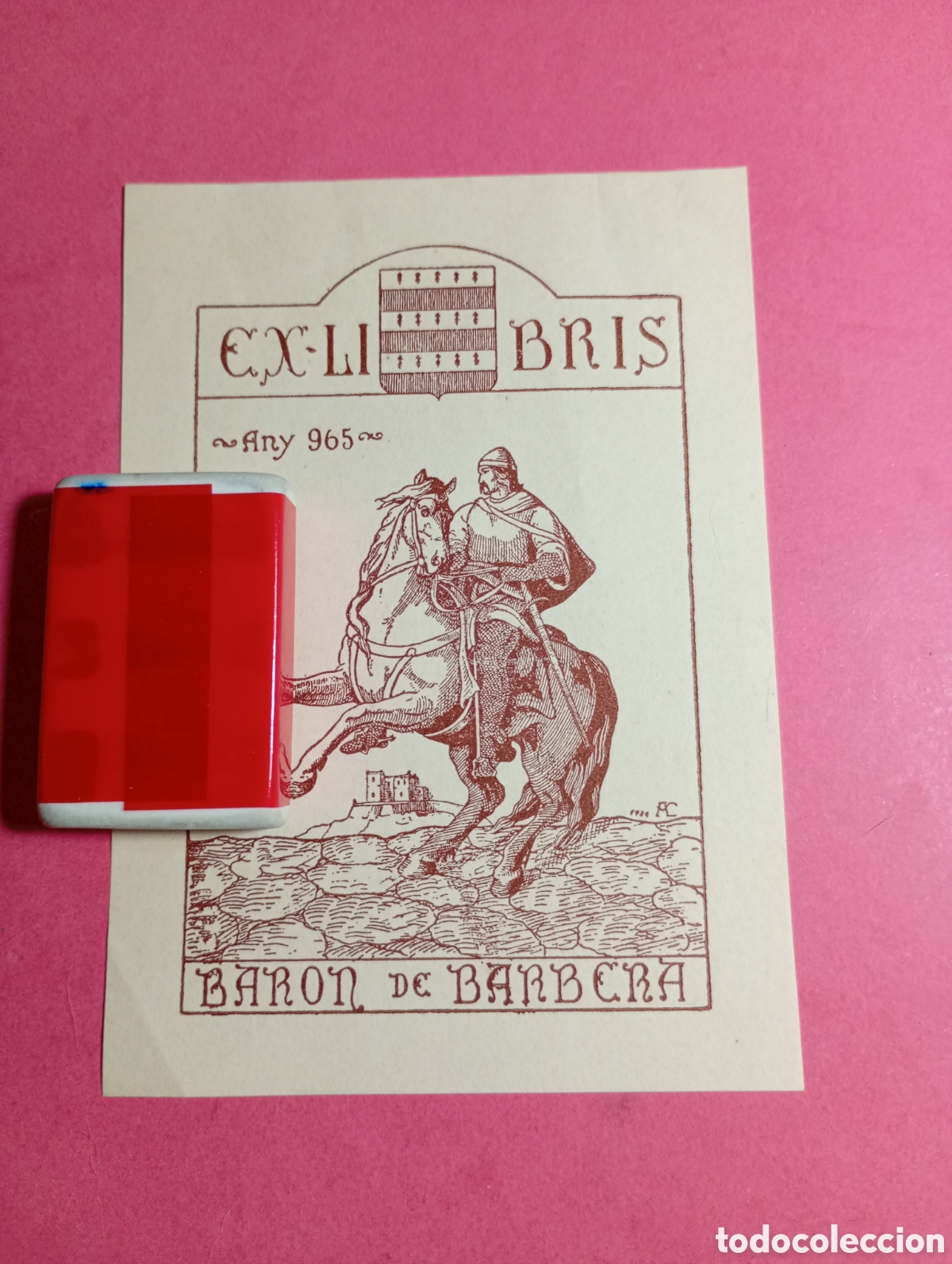 Arte: ex-libris any 1965 bar&oacute;n de b.............. detalls a les fotos.