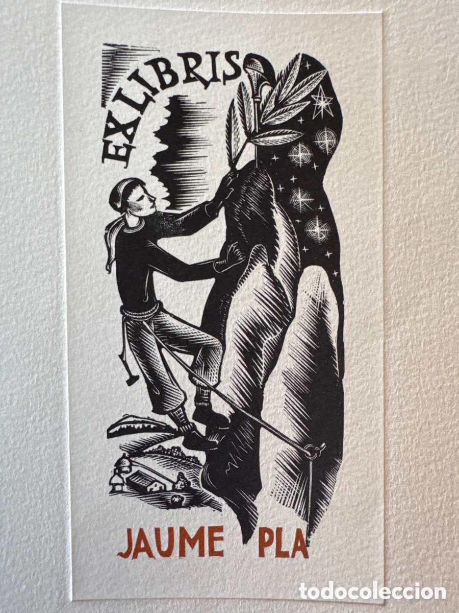 Arte: Ex-Libris-Xilogr&aacute;fica de ANTONI GELABERT-X2-Jaume pl&agrave;