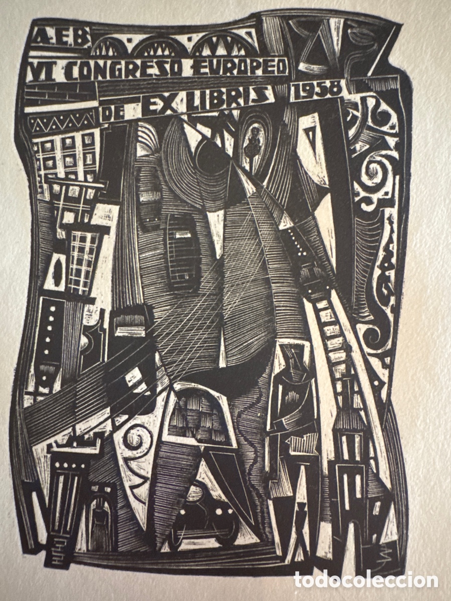 Arte: Ex-Llibris--JAN BATTERMANN-X1-AEB-6&egrave; CONGR&Egrave;S EUROPEEN D &lsquo; exlibris, 1958