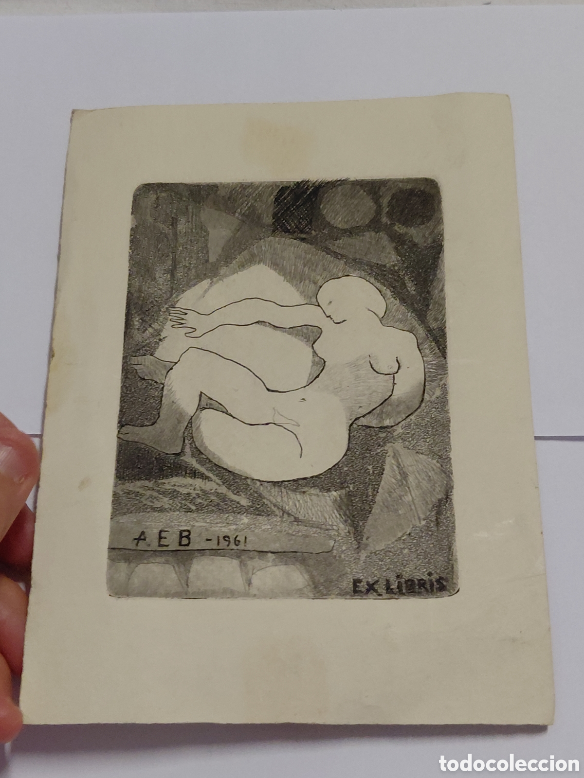 Arte: ANTIGUO EX LIBRIS.A.E.B.-1961