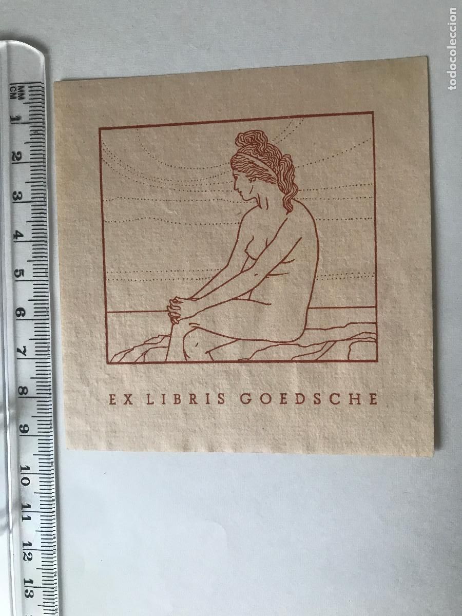 Arte: Ex-libris Exlibris para Goedsche. Mujer Desnudo