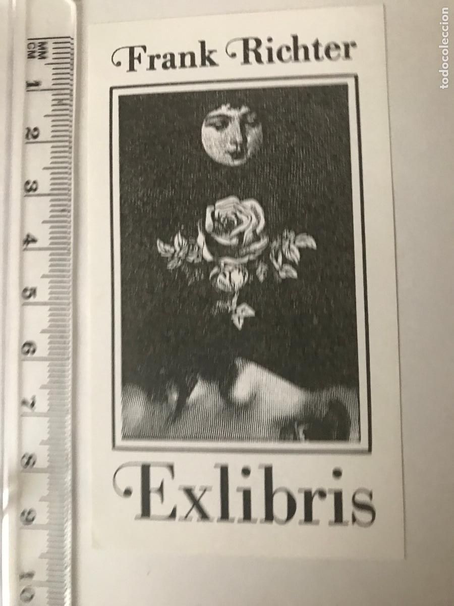 Arte: Ex-libris Exlibris Peter Israel. Mujer Rosa