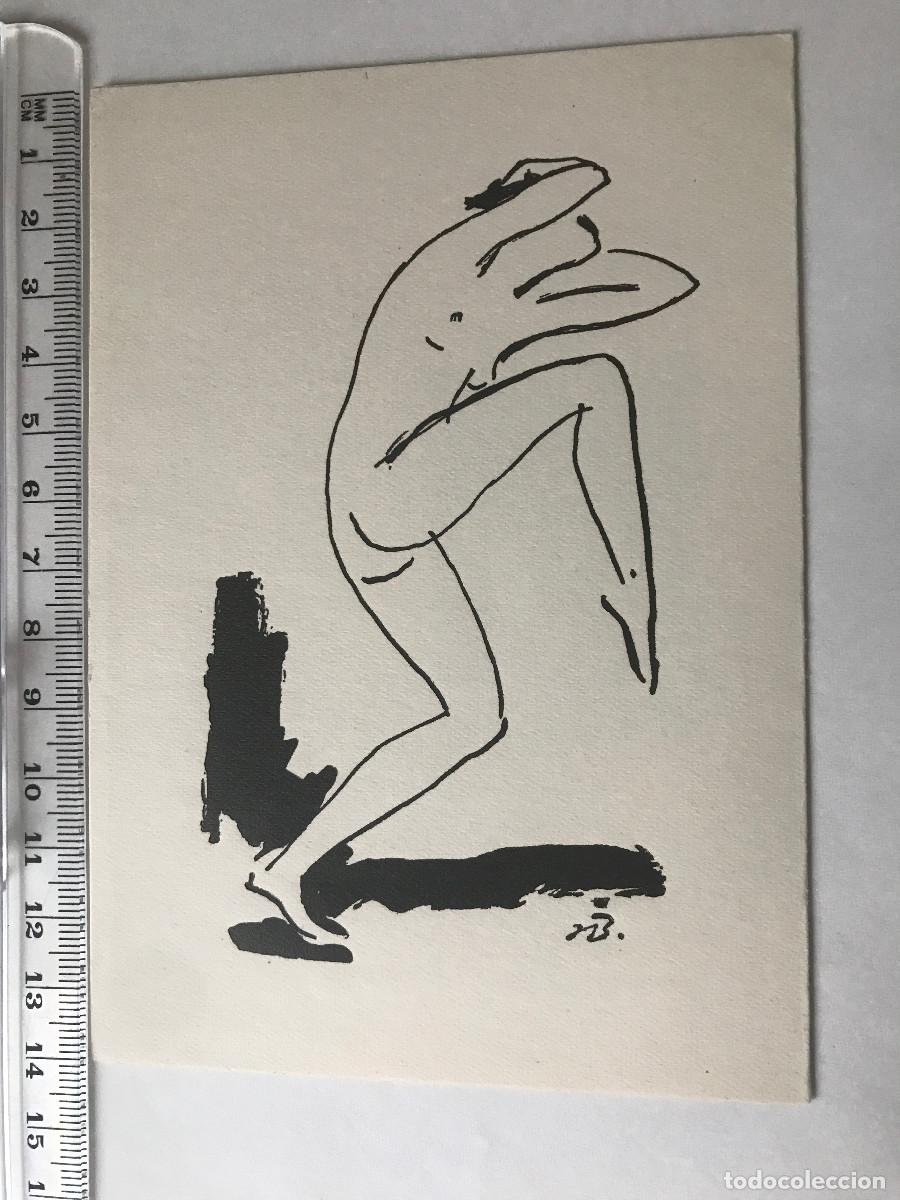 Arte: Tarjeta felicitaci&oacute;n A&ntilde;o Nuevo, arquitecto Franti&scaron;ek Koz&aacute;k. Mujer Desnudo