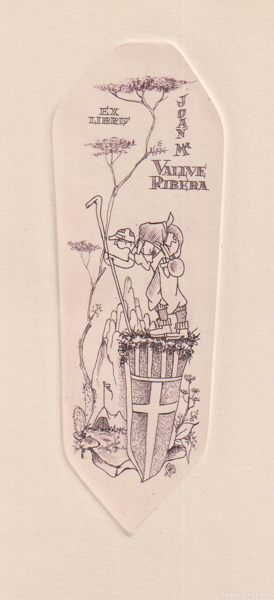 Arte: EX-LIBRIS DE FRANK ALPRESA PARA JOAN M&ordf; VALLVE RIBERA &ndash; 1958