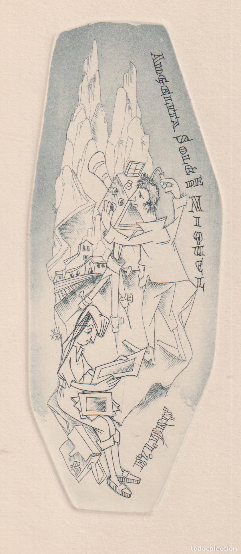 Arte: EX-LIBRIS DE FRANK ALPRESA PARA ANGELITA SOL&Eacute; DE MIQUEL &ndash; 1958