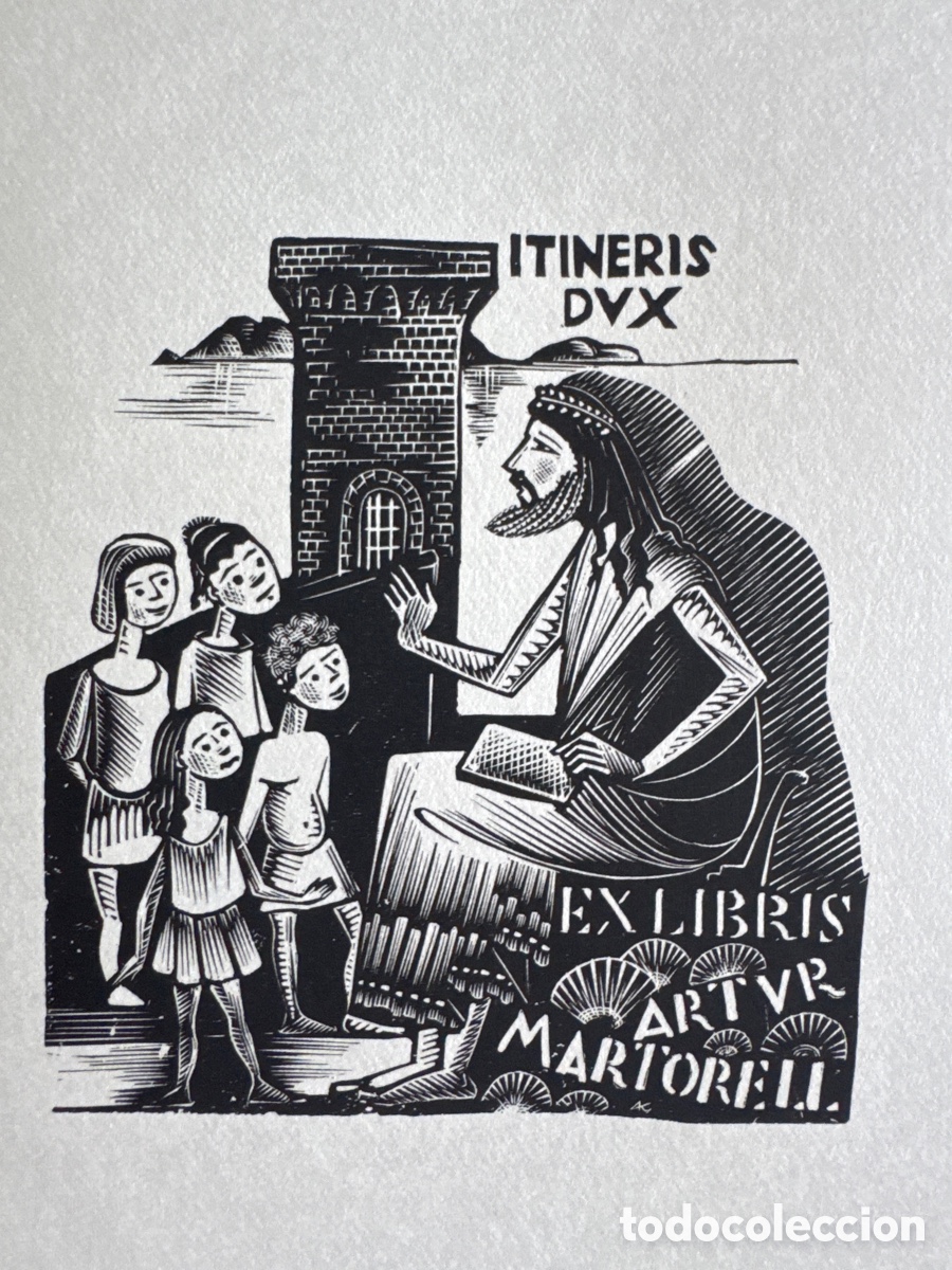 Kunst: Ex-Libris - ANTONI GELABERT, 1967-X2-Artur Martorell &ldquo;Itineris DVX&rdquo;