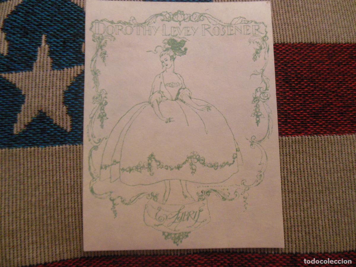 Arte: EXLIBRIS DE ISMAEL SMITH PARA DOROTHY LEVEY ROSENER - EX LIBRIS DAMA