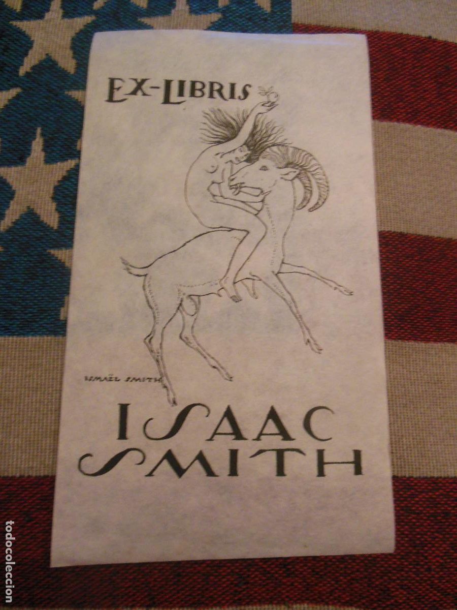 Arte: EXLIBRIS DE ISMAEL SMITH PARA ISAAC SMITH HERMANO - EX LIBRIS MUJER DESNUDO