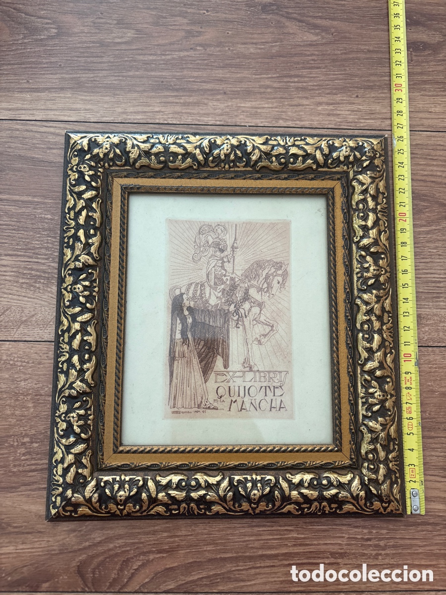 Arte: Ex-libris enmarcado de Antoni Dalmau - Foto 2