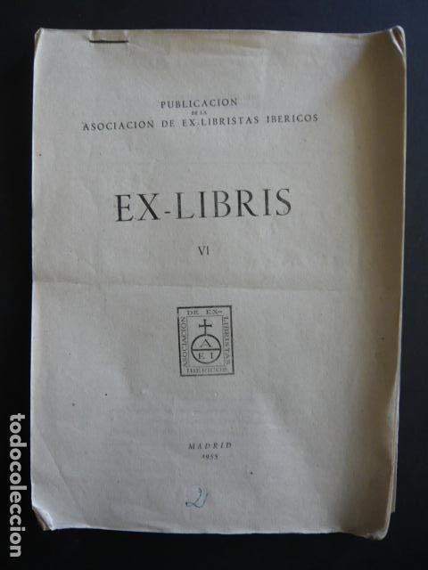 Art: EX LIBRIS VI MADRID 1953 ASOC. EX-LIBRISTAS IBERICOS PRUEBA DE IMPRENTA PARA LA CENSURA CON PERMISO