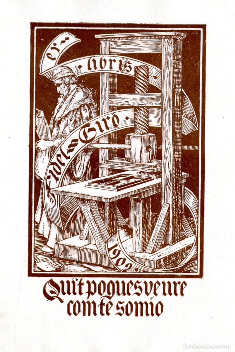 Arte: J. Triad&oacute;. Ex libris Fidel Giro - Foto 1