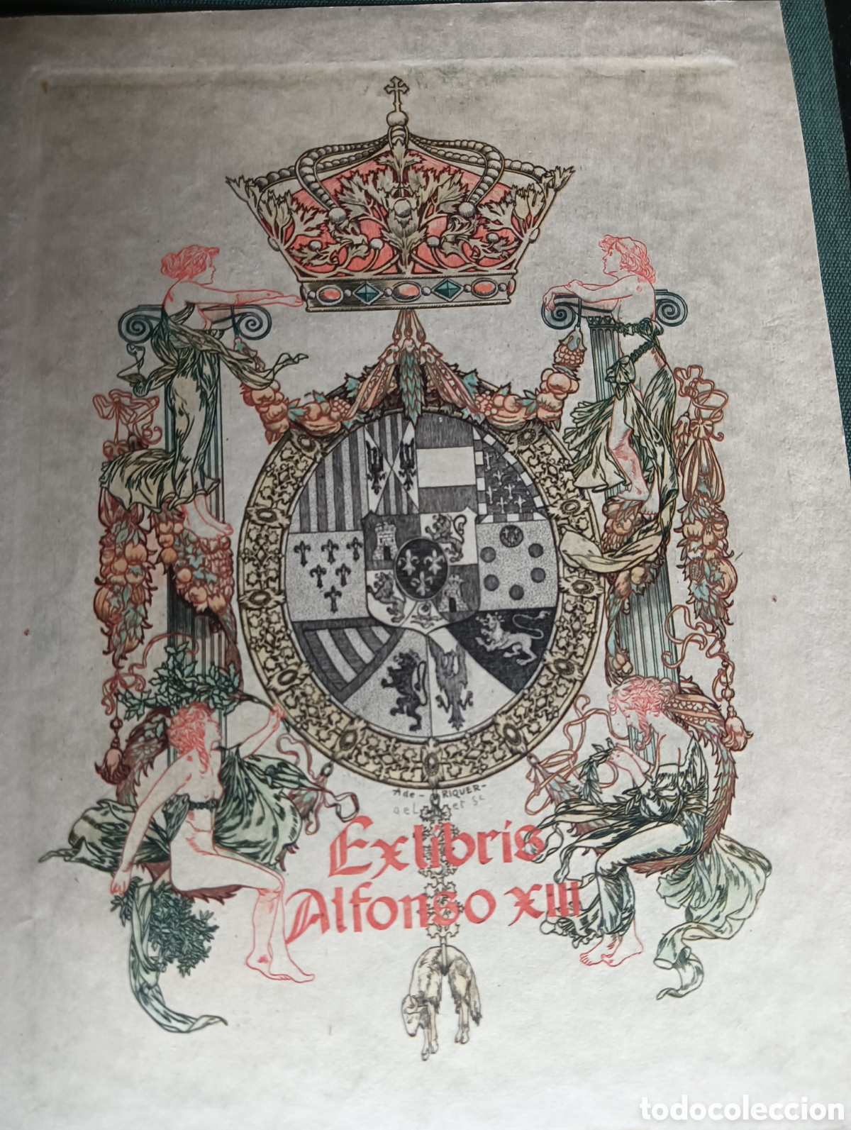 Arte: Ex libris de Alfonso XIII por Alexandre de Riquer