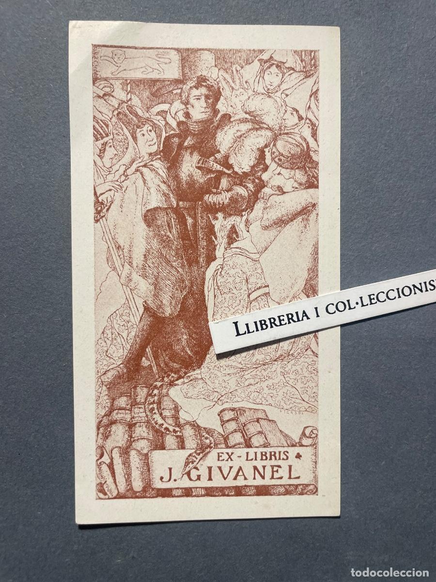 Arte: EX-LIBRIS , - EX - LIBRIS J. GIVANEL - 12,5X6,5 CM.