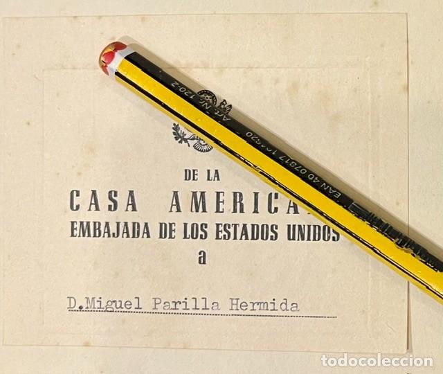 Arte: EX LIBRIS CASA AMERICANA, EMBAJADA DE LOS ESTADOS UNIDOS A MIGUEL PARRILLA HERMIDA