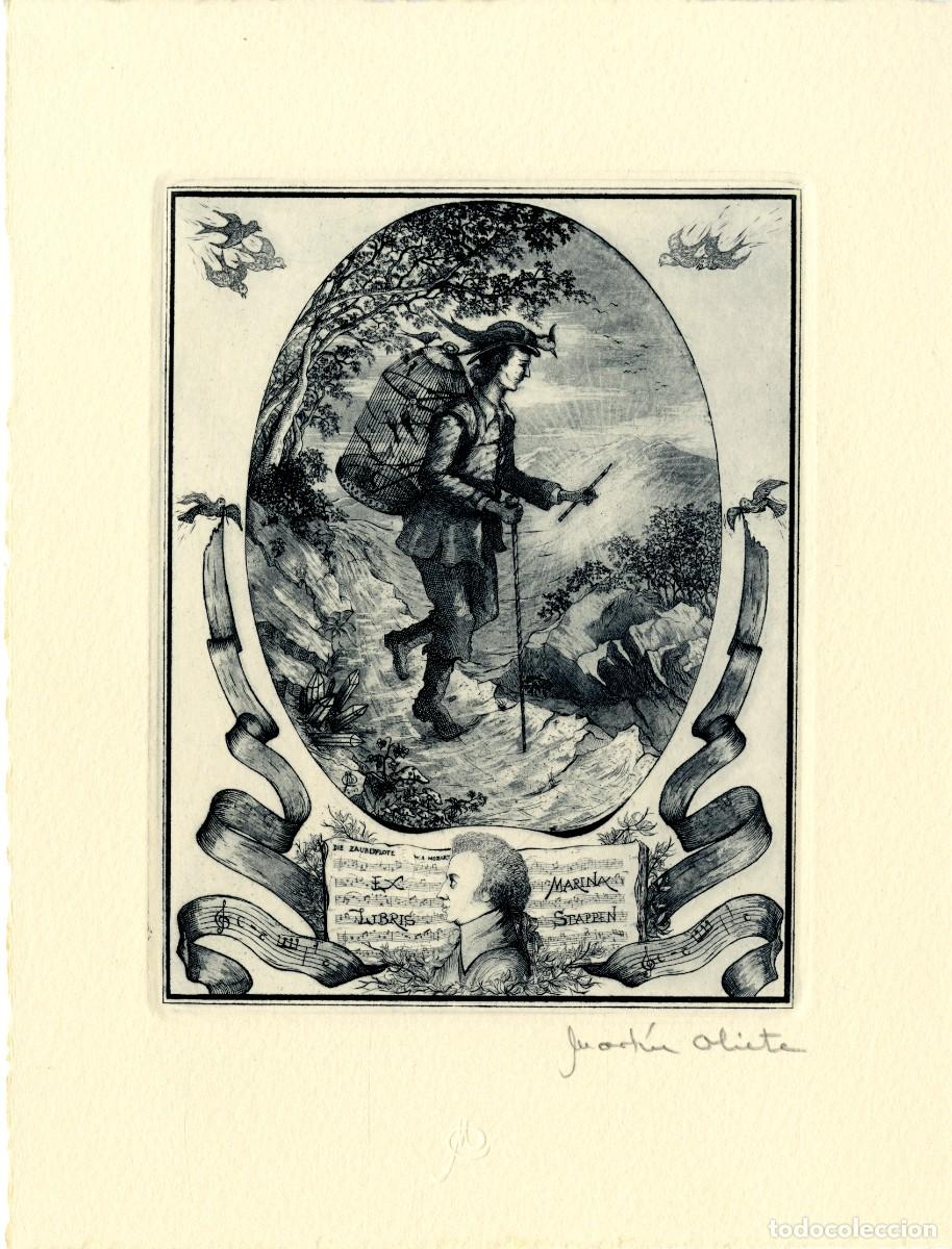 Arte: Oliete, Mart&iacute;n. Ex libris para Marina Stappen