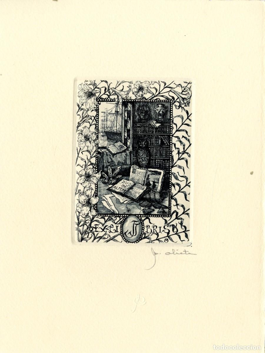 Arte: Oliete, Mart&iacute;n. Ex libris para JJ - Foto 1