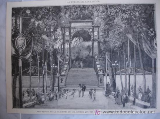 Arte: SANTANDER,EXPOSICION GANADO,1882 - Foto 1