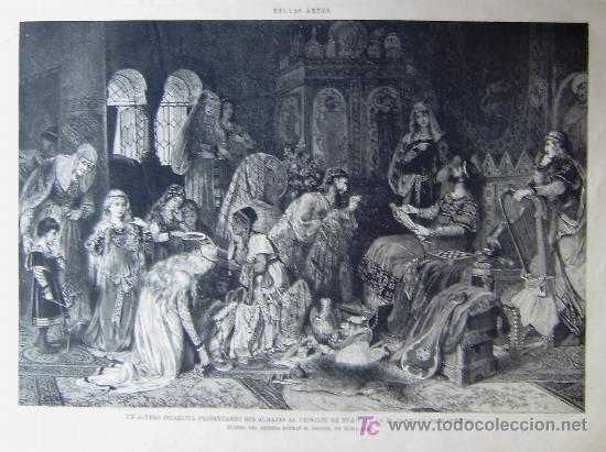 Kunst: BELLAS ARTES - UN JOYERO ISRAELITA PRESENTANDO SUS ALHAJAS AL PRINCIPE DE TURINGIA.-