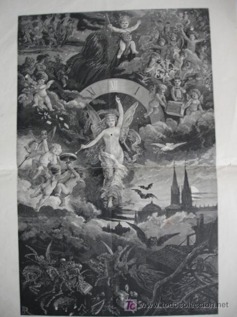 Arte: FINAL A&Ntilde;O 1882,ALEGORIA DE RIUDAVETS - Foto 1